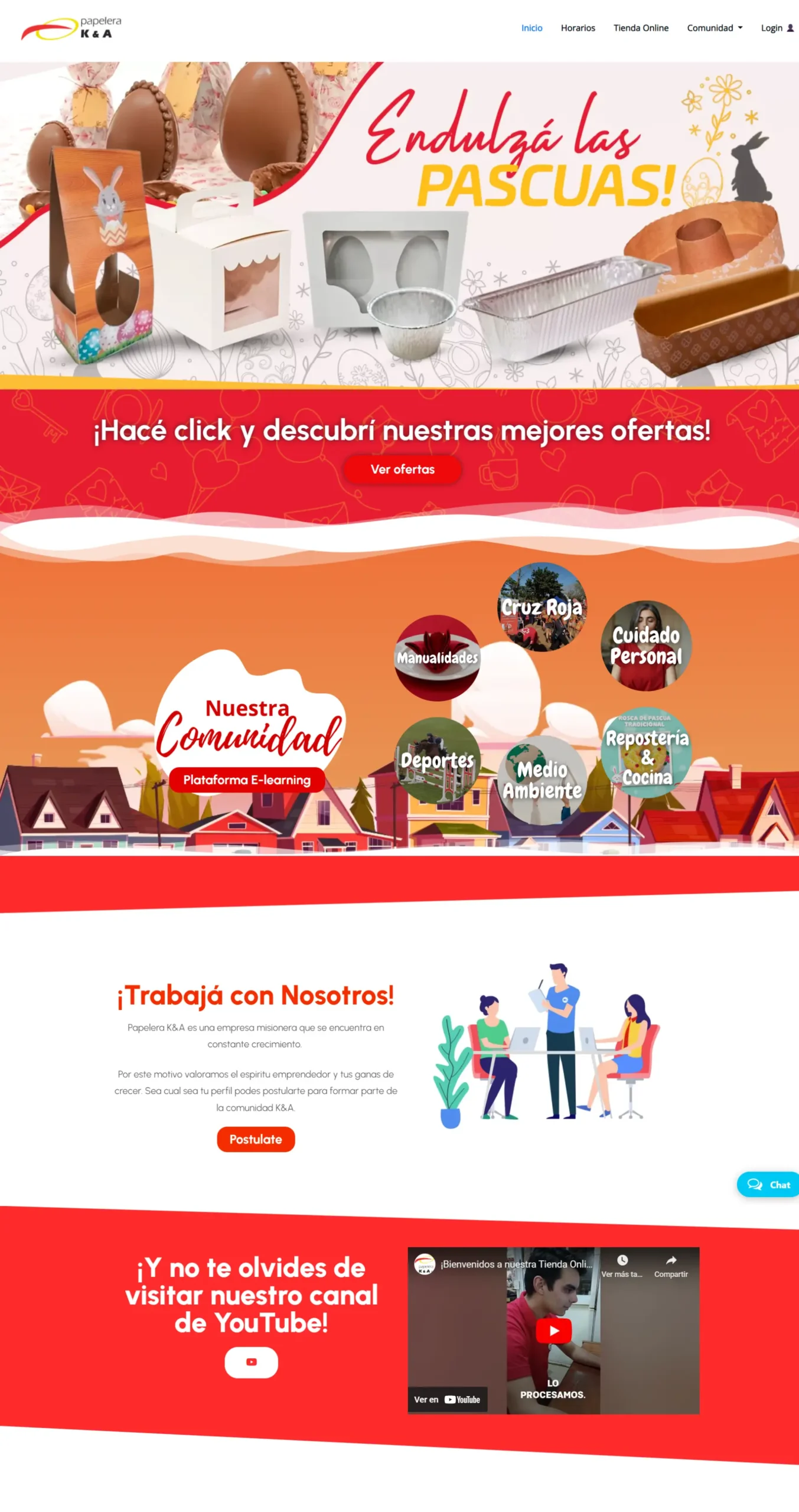 Captura de la web Papelera K&A